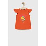Kratka majica za dojenčka Birba&amp;Trybeyond oranžna barva - oranžna. Kratka majica za dojenčka iz kolekcije Birba&amp;Trybeyond. Model izdelan iz mehke pletenine s potiskom. Visokokakovosten, udoben material.