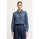 Jeans srajca Calvin Klein Jeans ženska, LV047E742G - modra. Srajca iz kolekcije Calvin Klein Jeans, izdelana iz bombažnega denima.