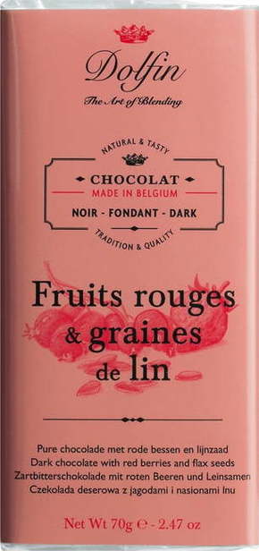 Dolfin Temna čokolada - Rdeče jagode &amp; lanena semena
