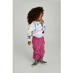 Otroške dežne hlače Reima Kaura vijolična barva - vijolična. Otroške nepremočljive hlače iz kolekcije Reima. Model izdelan iz enobarvnega materiala. Trpežen model, ki je idealen za slabe vremenske razmere.