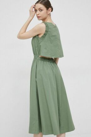 Obleka Deha zelena barva - zelena. Lahkotna obleka iz kolekcije Deha. Nabran model