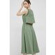Obleka Deha zelena barva - zelena. Lahkotna obleka iz kolekcije Deha. Nabran model, izdelan iz enobarvne tkanine. Izjemno zračen, udoben material.