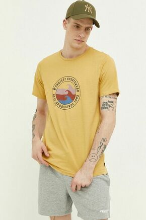 Bombažna kratka majica Protest rumena barva - rumena. Kratka majica iz kolekcije Protest