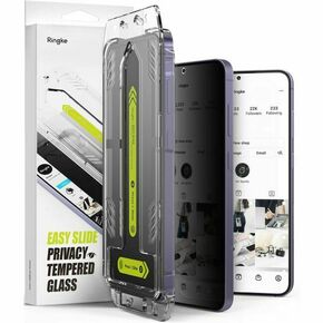 Zaščitno Kaljeno Steklo za telefon SAMSUNG GALAXY S24 Ringke Easy Slide 2-Pack Privacy