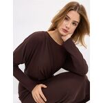 Obleka midi s pasom rjava SS 2026