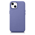 iCARER case leather case cover za iphone 14 svetlo vijoličen (wmi14220705-lp) (združljiv z magsafe)