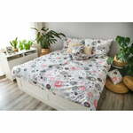 Belo bombažno posteljno perilo za enojno posteljo 140x200 cm LP Dita Cardo - Cotton House