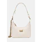 Usnjena torbica Marciano by Guess bela barva, 6RGZ14 7414A - bež. Majhna torbica iz kolekcije Marciano by Guess. Model na zapenjanje, izdelan iz naravnega usnja.