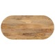 vidaXL Mizna plošča 120x50x3,8 cm ovalna trden mangov les