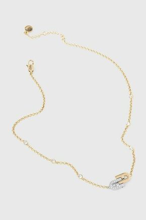 Ogrlica Furla - zlata. Ogrlica iz kolekcije Furla. Model z okrasnimi elementi iz kubičnega cirkonija
