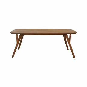 Rjava jedilna miza z mizno ploščo iz akacije 100x200 cm Quenza – Light &amp; Living