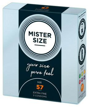 Mister Size tanek kondom - 57 mm (3 kosi)
