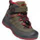 KEEN otroški zimski škornji Redwood MID WP Y steel grey/red dahlia, 34, kaki