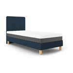 Temno modra postelja Mazzini Beds Lotus, 90 x 200 cm