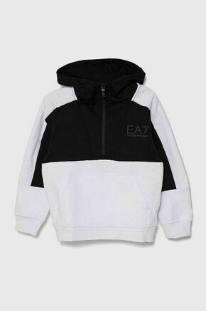 Otroški pulover EA7 Emporio Armani bela barva