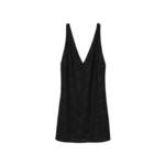 Obleka Desigual LACE črna barva, 24SWVW48 - črna. Obleka iz kolekcije Desigual. Model izdelan iz čipkastega materiala. Model iz tankega materiala je idealen za toplejše letne čase.