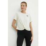 Kratka majica The North Face ženska, bež barva, NF0A824IQLI1 - bež. Kratka majica iz kolekcije The North Face, izdelana iz tanke, elastične pletenine. Izdelek vsebuje reciklirana vlakna.