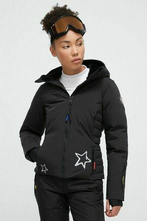 Smučarska jakna s puhom Rossignol Stellar x JCC črna barva - črna. Smučarska jakna s puhom iz kolekcije Rossignol. Model izdelan iz trpežnega materiala z vodoodporno prevleko.