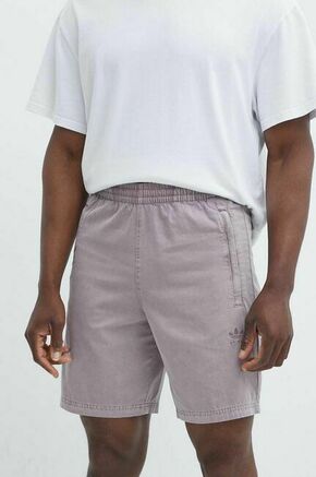Bombažne kratke hlače adidas Originals vijolična barva