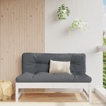 vidaXL Sredinski kavč bel 120x80 cm trdna borovina