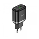 HOCO pametni hišni polnilec adapter N3 18W z 3.0 QC USB vtičem črn