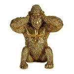 okrasna figura gorila zlat 10 x 18 x 17 cm