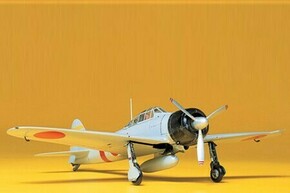 Tamiya maketa-miniatura Mitsubishi A6M2 Zero Fighter (Zeke) • maketa-miniatura 1:48 starodobna letala • Level 3