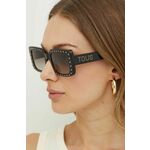 Sončna očala Tous ženska, črna barva, STOB80S_520700 - črna. Sončna očala iz kolekcije Tous. Model s toniranimi stekli in okvirji iz plastike. Ima filter UV 400.