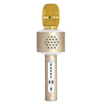 Teddies Mikrofon karaoke Bluetooth, na baterije, zlat