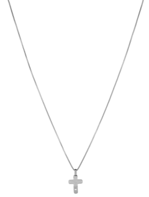Liu.Jo Čudovita jeklena ogrlica s križem MLJ335