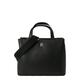 Torbica Tommy Hilfiger črna barva - črna. Majhna nakupovalna torbica iz kolekcije Tommy Hilfiger. Model na zapenjanje, izdelan iz ekološkega usnja.