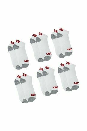 Otroške nogavice Levi's LHN BOX TAB LOW CUT 6PK 6-pack bela barva - bela. Otroške nogavice iz kolekcije Levi's. Model izdelan iz elastičnega materiala. V kompletu je šest parov.
