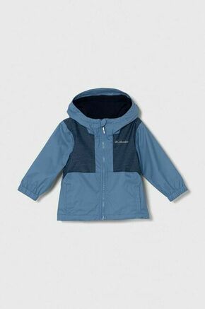 Jakna za dojenčka Columbia Rainy Trails Fleece - modra. Za dojenčke jakna iz kolekcije Columbia. Nepodložen model