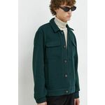 Srajčna jakna Les Deux zelena barva - zelena. Srajčna jakna iz kolekcije Les Deux. Prehoden model, izdelan iz gladkega materiala. Zaradi svoje visoke termoregulacijske sposobnosti vam volna pomaga ohranjati toploto, ko je hladno, in svežino, ko...