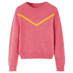 vidaXL Otroški pulover pleten starinsko roza 116