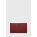 Denarnica Calvin Klein ženska, rdeča barva, K60K612638 - bordo. Srednje velika denarnica iz kolekcije Calvin Klein. Model izdelan iz ekološkega usnja.