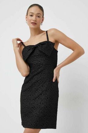 Obleka Y.A.S lumia črna barva - črna. Obleka iz kolekcije Y.A.S. Oprijet model izdelan iz tkanine.
