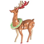Woodcraft Lesena 3D sestavljanka božični severni jelen