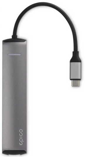 EPICO zvezdišče USB Type-C hub slim (4K HDMI &amp; Ethernet) 9915112100017