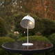 Bela zunanja solarna svetilka LED Star Trading Cervia, višina 36 cm