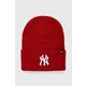 Kapa 47brand MLB New York Yankees rdeča barva - rdeča. Kapa iz kolekcije 47brand. Model izdelan iz pletenine z nalepko.