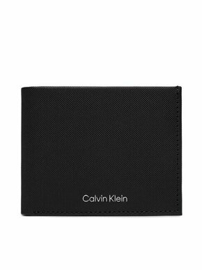 Calvin Klein Velika moška denarnica Ck Must Bifold 6Cc W/Bill K50K511383 Črna