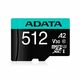 Kartica ADATA MicroSDXC 512GB Premier Pro UHS-I V30S (R:100/W:80 MB/s) adapter SD