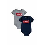 Body za dojenčka Levi's mornarsko modra barva - mornarsko modra. Body za dojenčka iz kolekcije Levi's. Model izdelan iz udobne pletenine.