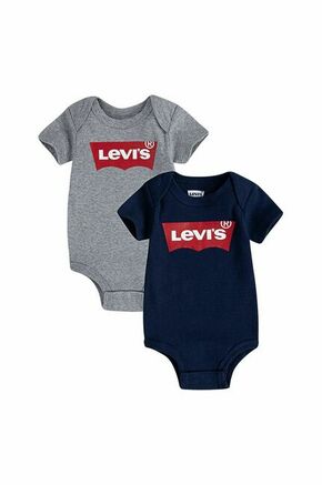 Body za dojenčka Levi's mornarsko modra barva - mornarsko modra. Body za dojenčka iz kolekcije Levi's. Model izdelan iz udobne pletenine.