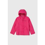 Otroška jakna Columbia Arcadia Jacket roza barva - roza. Otroška jakna iz kolekcije Columbia. Nepodložen model, izdelan iz gladkega materiala. Model s povečano vodoodpornostjo.