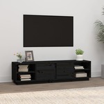 vidaXL TV omarica črna 156x40x40 cm trdna borovina