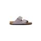 Birkenstock natikači ženski usnjeni Arizona Big Buckle Natural Leather Patent vijolična 1032919