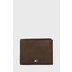 Tommy Hilfiger usnjena denarnica Johnson - rjava. Srednje velika denarnica iz kolekcije Tommy Hilfiger. Model izdelan iz naravnega usnja.