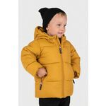 Otroška jakna Coccodrillo rumena barva - rumena. Otroški Jakna iz kolekcije Coccodrillo. Podložen model, izdelan iz materiala, odpornega na veter s hidrofobno prevleko.